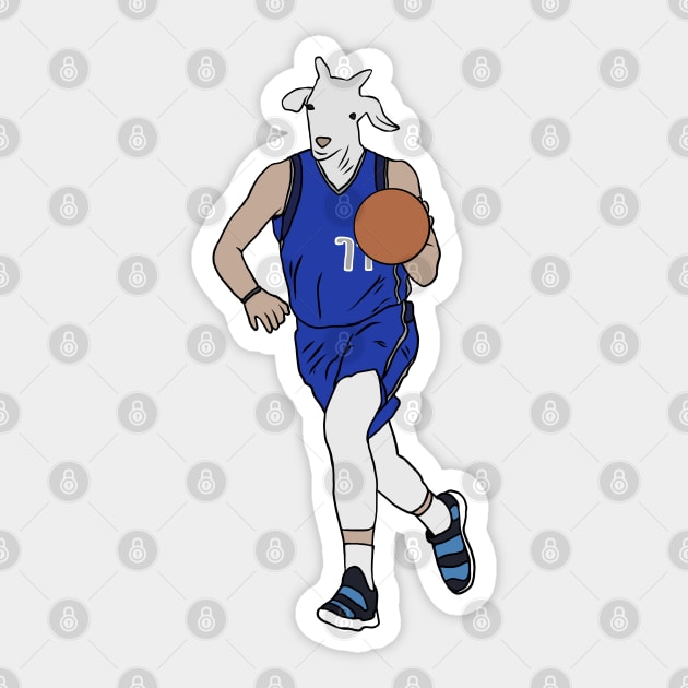 Luka Doncic, The GOAT Sticker by rattraptees